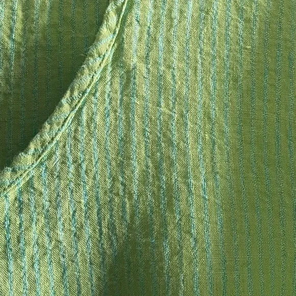 FLAX Green & Yellow Plaid Button-Front Women's Top…NWOT…Size M - Picture 5 of 7